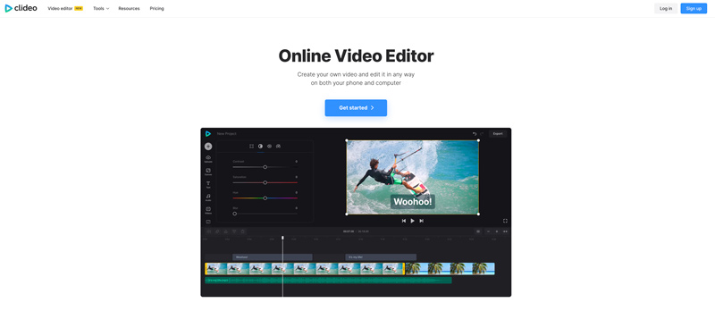 Editor de vídeo en línea Clideo