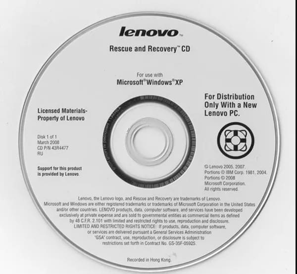 Recuperar con el disco de recuperación de Lenovo