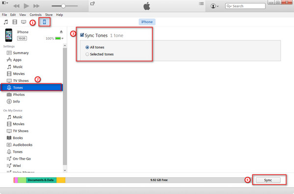 Sincronizar tonos de llamada de iTunes a iPhone