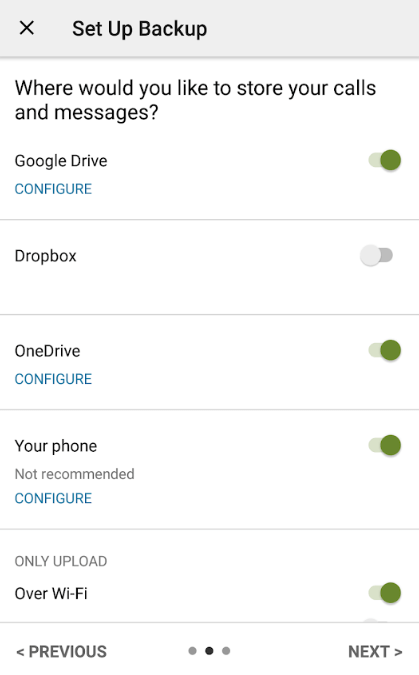 Servicio de copia de seguridad de Android