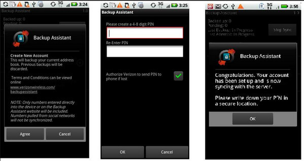 Respaldo de contactos de Motorola con Backup Assistant