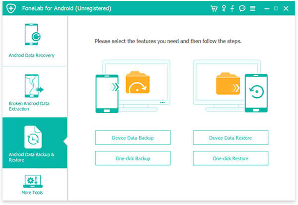 Inicie la copia de seguridad y restauración de datos de Android