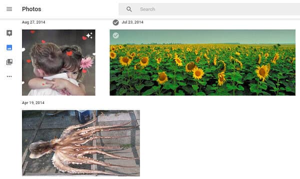 Comprobar Google Photo en la Web