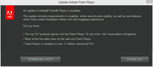 Actualizar Adobe Flash Player