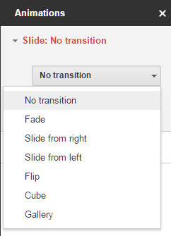 Transición de Presentaciones de Google