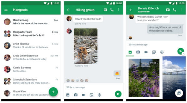 Aplicación Google Hangouts Messenger