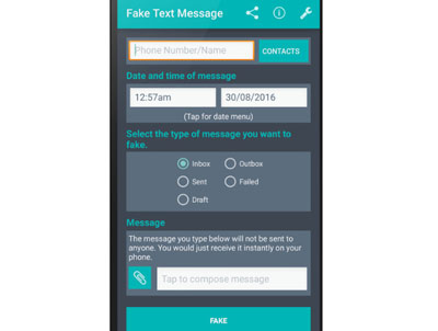 Mensaje de texto falso en Android