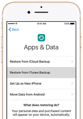 Restaurar iPhone desde iTunes Backup