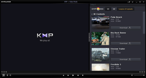 KMPlayer para reproductor MP4