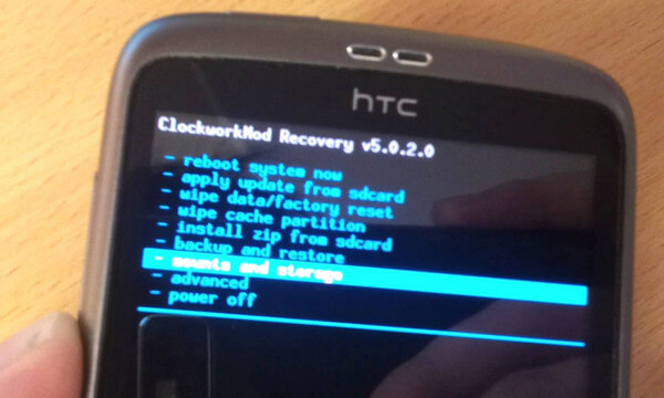 Modo de recuperación de HTC