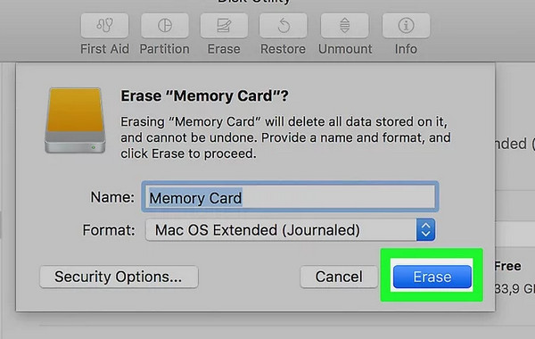 Formatear tarjeta SD en Mac