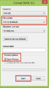 Formatear la tarjeta SD en Windows