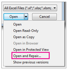 Reparar Excel