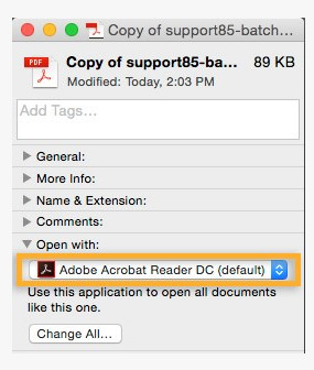 Establecer lector de PDF predeterminado en Mac