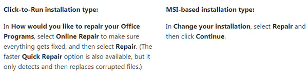 Reparar Excel