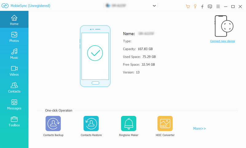 Aiseesoft MobieSync Conectar dispositivo QR USB