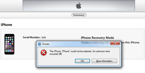 Error de iTunes 9