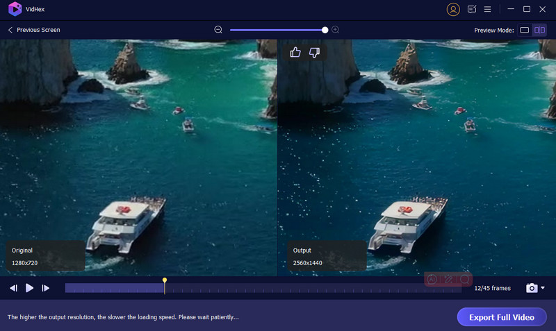 Modo de vista previa de Vidhex