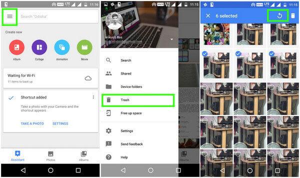 Recuperar fotos borradas de Android usando Google Photos