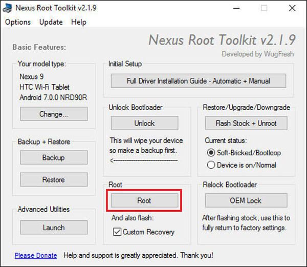 Rootear teléfono Nexus con Nexus Root Toolkit