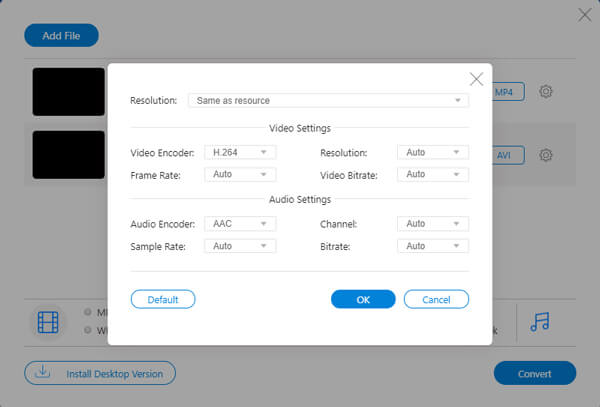 Ajustar configuración