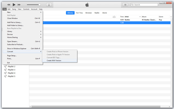 Convierte M4A a WAV desde iTunes