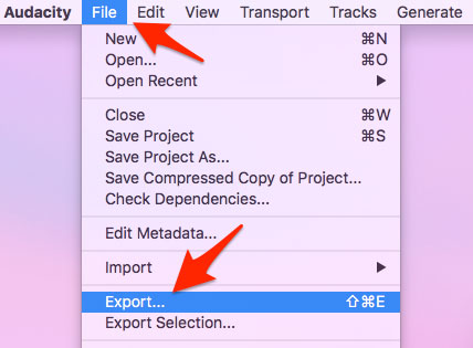 Extraer audio con Audacity