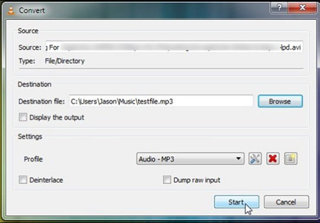 Extraer audio con VLC