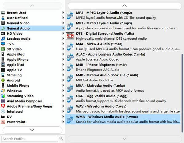 Convertir M4A a WMA/MP3