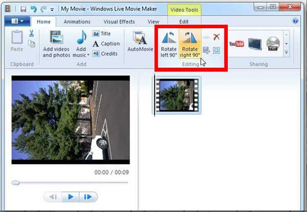 Rotar video con Windows Movie Maker