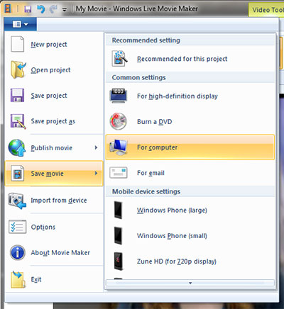 Guardar video girado con Windows Movie Maker