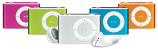 El iPod shuffle de color de segunda generación