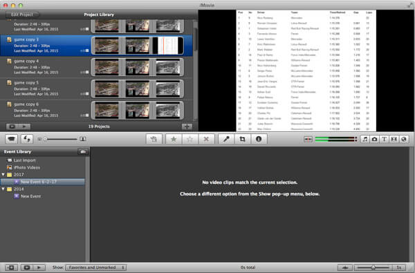 Editar proyecto en iMovie