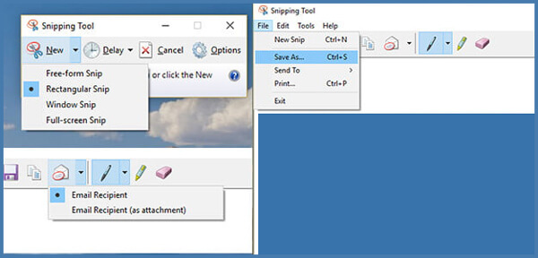 Captura de pantalla en un Windows 7