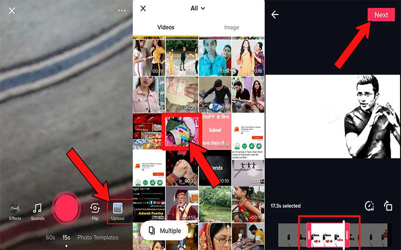 Ajustar la duración del video Tiktok cargado