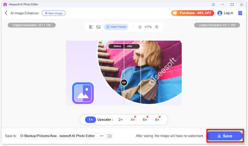 Aiseesoft Guardar imagen PNG