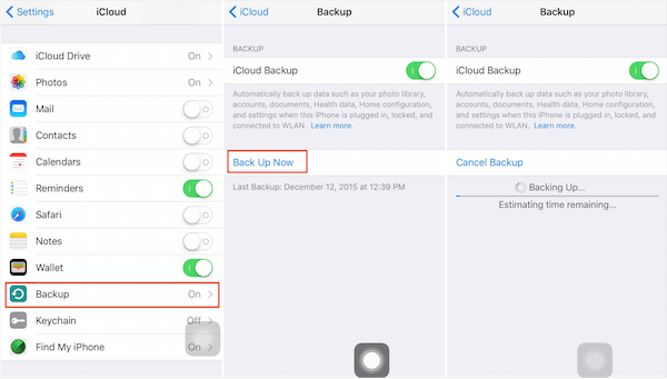 Copia de seguridad de mensajes a iCloud