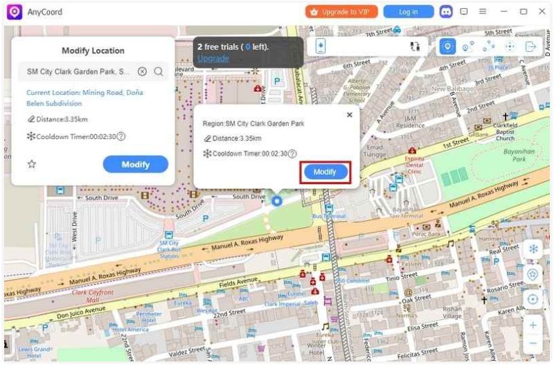 Haga clic en Confirmar Modificar
