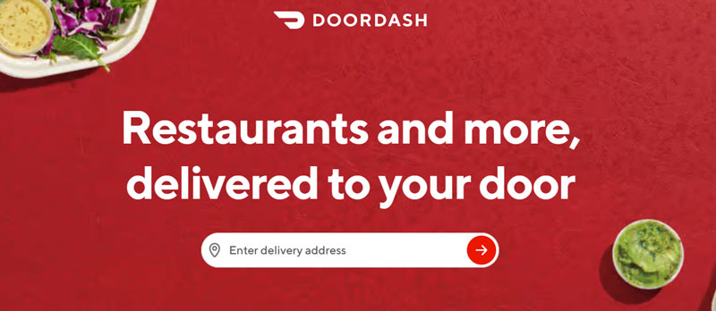 Ingrese la dirección de entrega en DoorDash