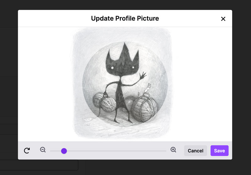 Editar y actualizar la imagen de perfil de Twitch