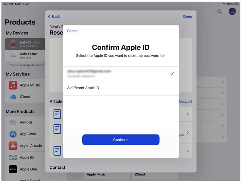 Apple ID Passsword Support