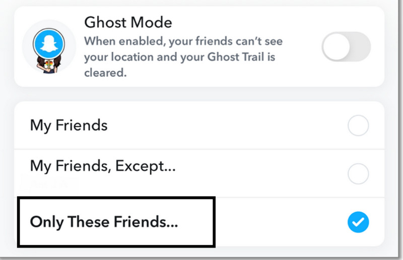 Elija la ubicación falsa de amigos específicos en Snap Map