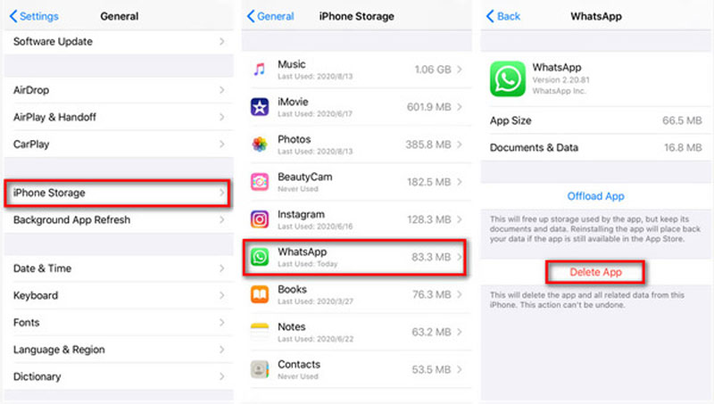 Borrar caché de Whatsapp de iPhone