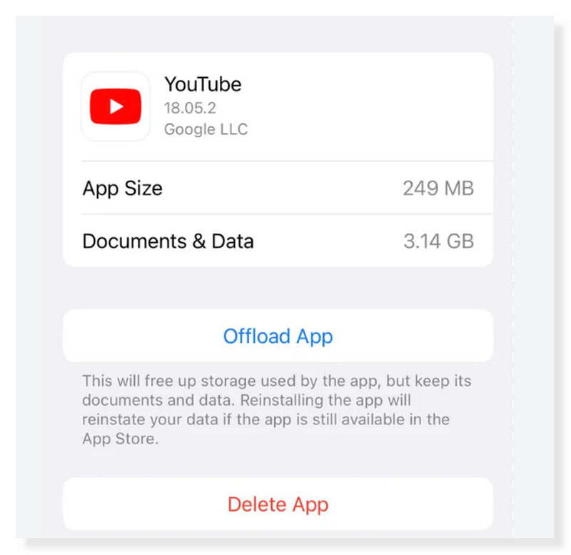 Borrar caché de la aplicación de descarga de YouTube