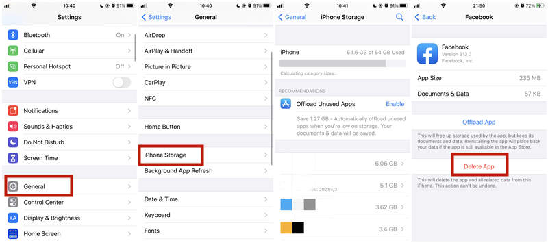 Eliminar Facebook en la configuración de iOS