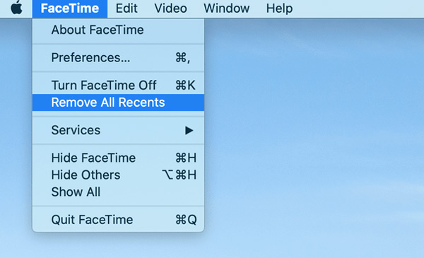 Eliminar el historial de FaceTime en Mac