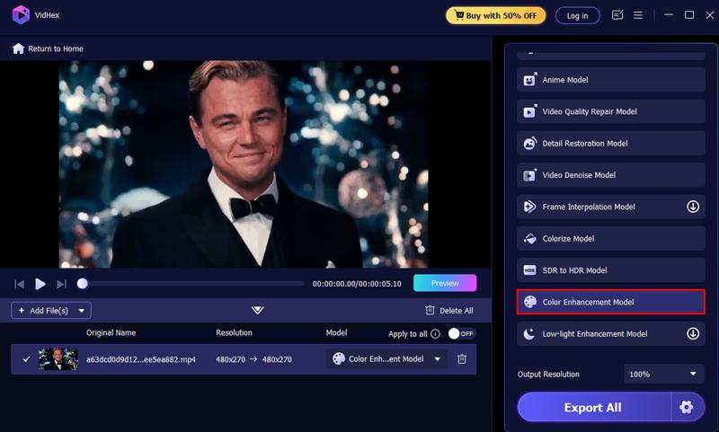 Select Color Enhancement Model