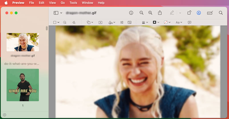 Agregar GIF a la vista previa en Mac