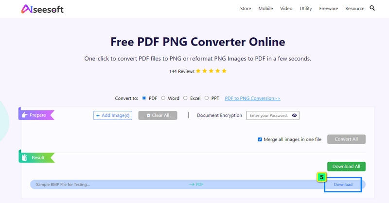 Descargar archivo PDF convertido