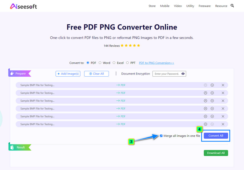 Combinar y convertir BMP a PDF